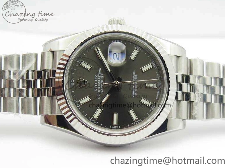 A3235 Bracelet Jubilee 228238 1:1 Stick Noob DateJust SS On Edition Gray Markers Dial Best 0304